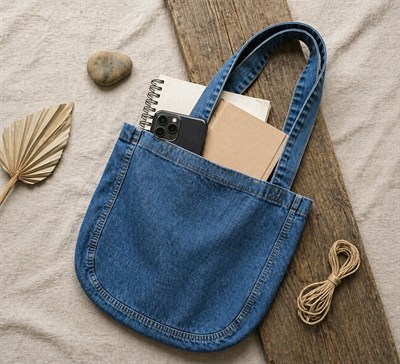 Kadın Anton Çift Cepli Cırtlı Çanta Kar Yıkama