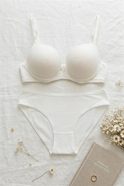 Penye Destekli Sütyen Takım Siyah