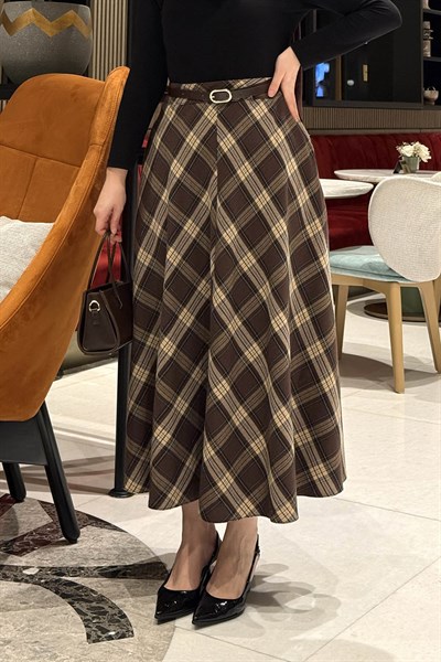 Ekose Etek Acı Kahverengi