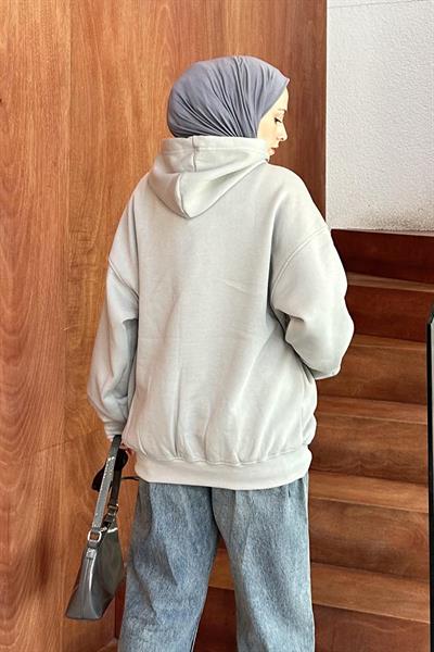 Yarım Fermuarlı Los Angeles Sweat Gri