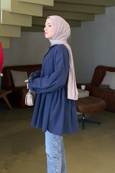 Lopez Balon Kol Tunik Lacivert