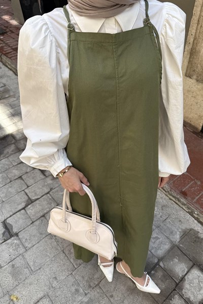 Gabardin Tesettür Jile Haki