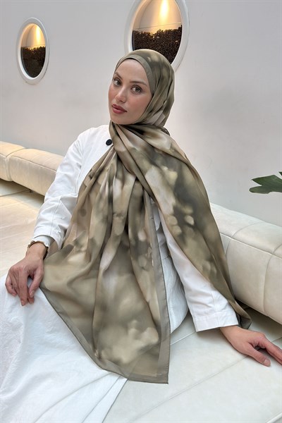 Batik Desen Soft Şal Mint Yeşili