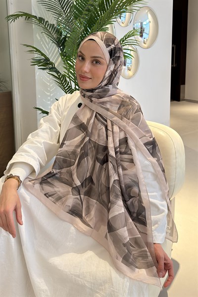 Brush Desen Soft Şal vizonrengi