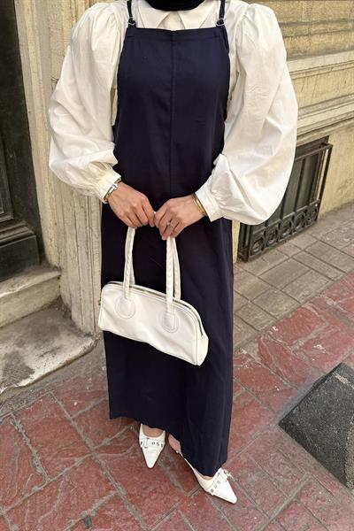 Gabardin Tesettür Jile Lacivert