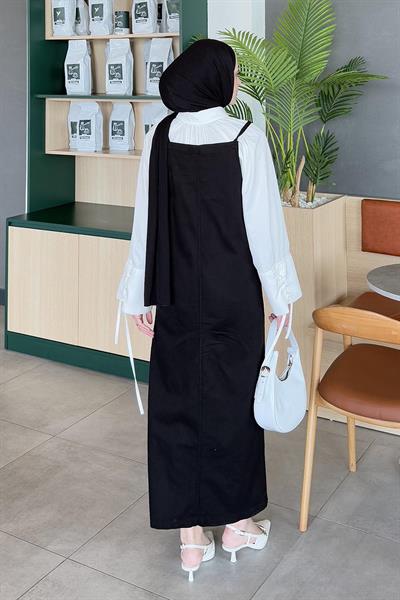 Gabardin Tesettür Jile Siyah