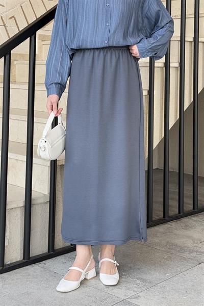 Krsital Tesettür Etek Antrasit