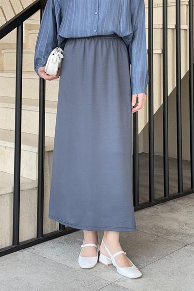 Krsital Tesettür Etek Antrasit