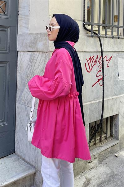 Lopez Balon Kol Tunik Fuşya