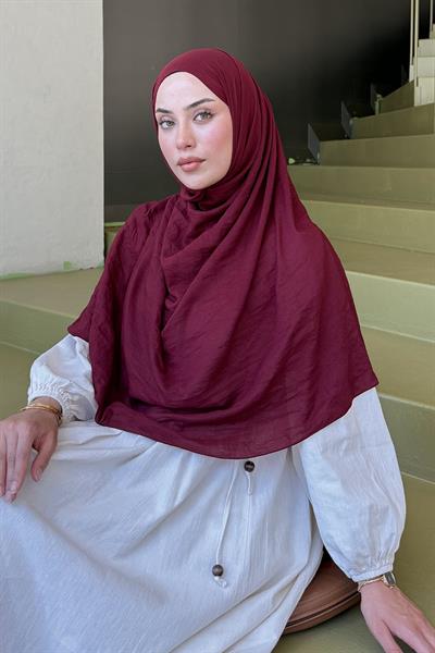 Organic Premium Şal Bordo