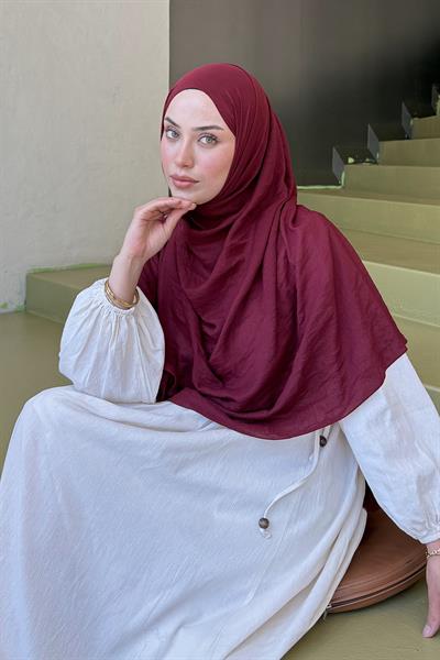 Organic Premium Şal Bordo