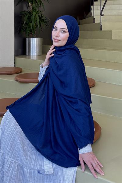 Organic Premium Şal Gece Mavisi