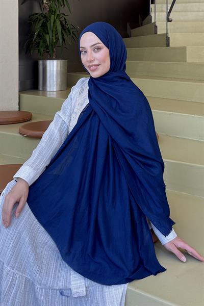 Organic Premium Şal Gece Mavisi
