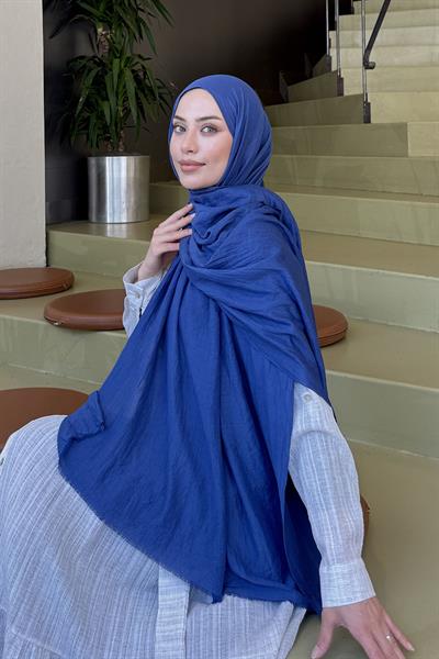Organic Premium Şal İndigo