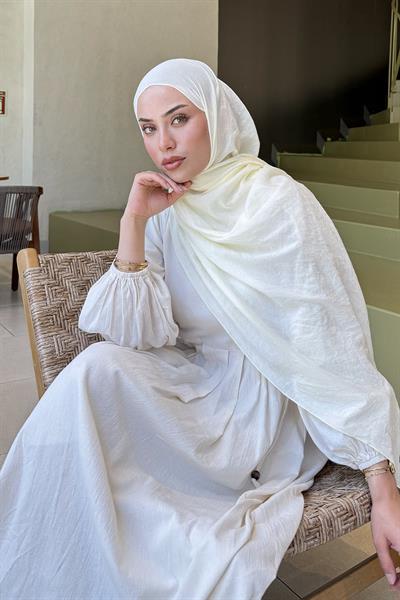 Organic Premium Şal Krem