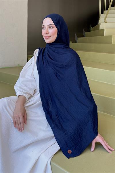 Organic Premium Şal Lacivert