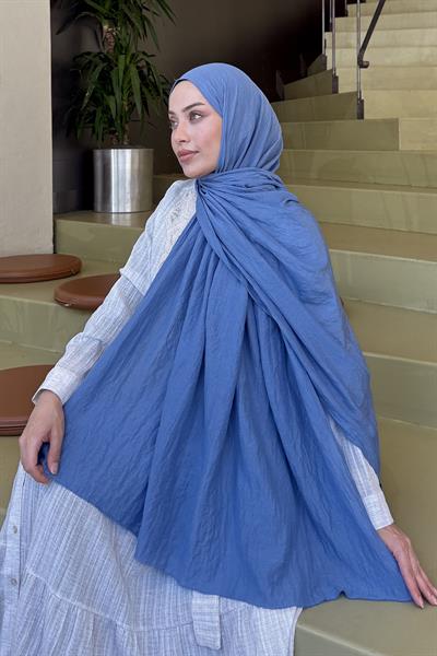 Organic Premium Şal Mavi