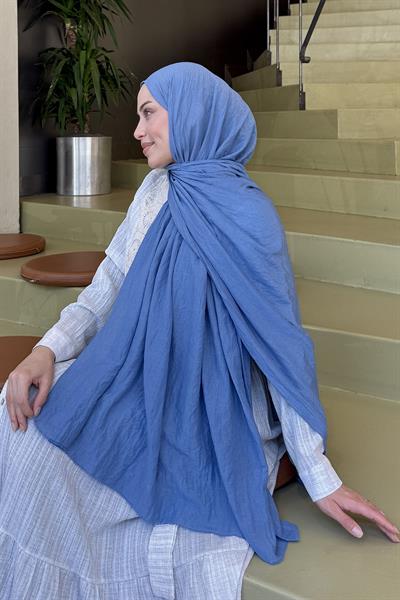 Organic Premium Şal Mavi
