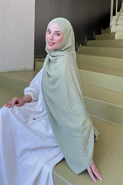 Organic Premium Şal Mint Yeşili