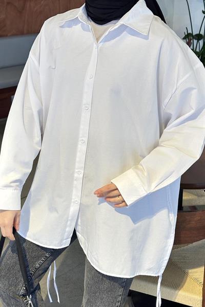 Oversize Gömlek Beyaz