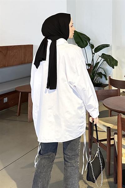 Oversize Gömlek Beyaz