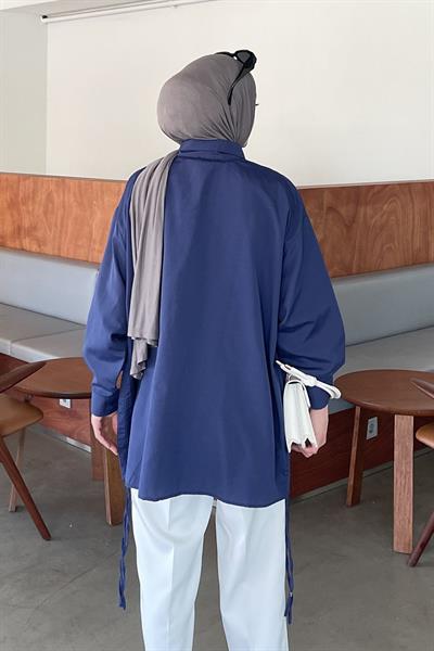 Oversize Gömlek Lacivert