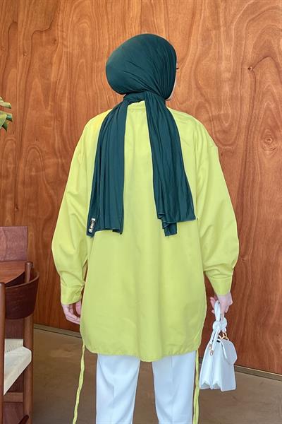 Oversize Gömlek Yağ Yeşili