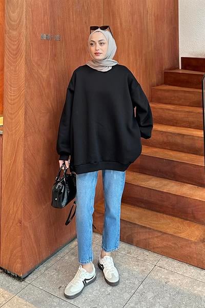 Oversize Sweatshirt Siyah