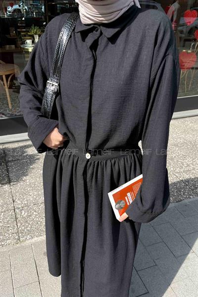 Pera Keten Etekli Takım Siyah