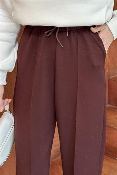 Şalvar Balon Modelli Eşofman Altı Acı Kahverengi