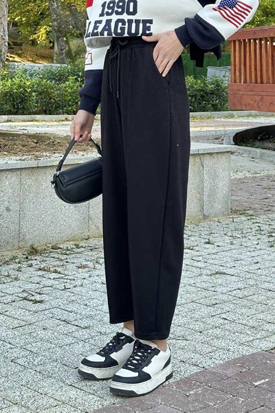 Şalvar Balon Modelli Eşofman Altı Siyah