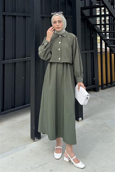 Üst Ceket Jile Takım Haki