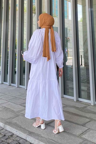 Yazlık Elica Elbise Beyaz