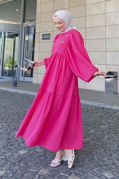 Yazlık Elica Elbise Pembe