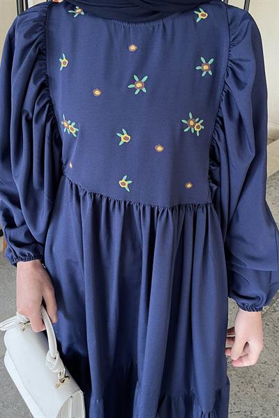Yazlık Elica Elbise Lacivert