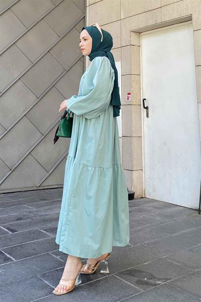 Yazlık Elica Elbise Mint Yeşili
