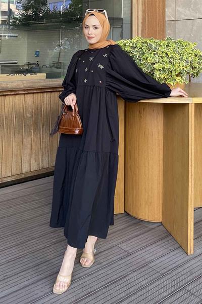 Yazlık Elica Elbise Siyah