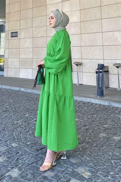 Yazlık Elica Elbise Yeşil