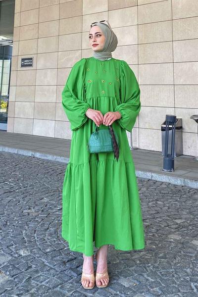Yazlık Elica Elbise Yeşil