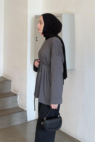Yırtmaç Detaylı Sweat Antrasit