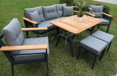 ATLANTİS 3LÜ OTURMA GRUBU (ANTRASİT)