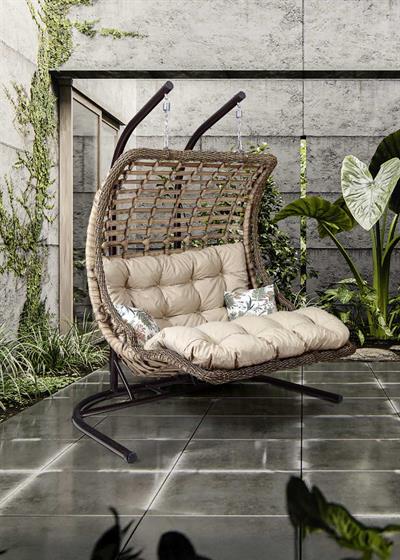 BODRUM DOUBLE ÇİFTLİ RATTAN SALINCAK