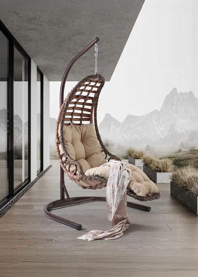 BODRUM TEKLİ RATTAN SALINCAK