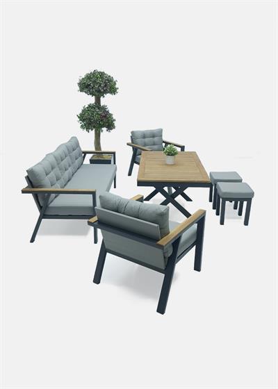 LENA 3LÜ OTURMA GRUBU (ANTRASİT/GRİ)