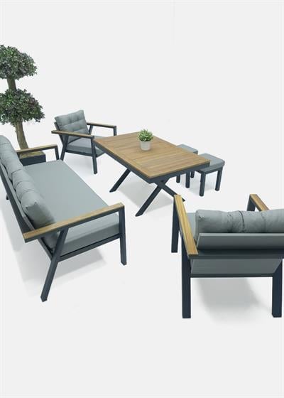 LENA 3LÜ OTURMA GRUBU (ANTRASİT/GRİ)