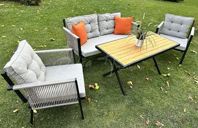 NAPOLİ 2Lİ MİNİ OTURMA GRUBU (KAHVE)