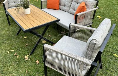 NAPOLİ 2Lİ MİNİ OTURMA GRUBU (KAHVE)