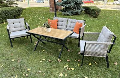 NAPOLİ 2Lİ MİNİ OTURMA GRUBU (KAHVE)