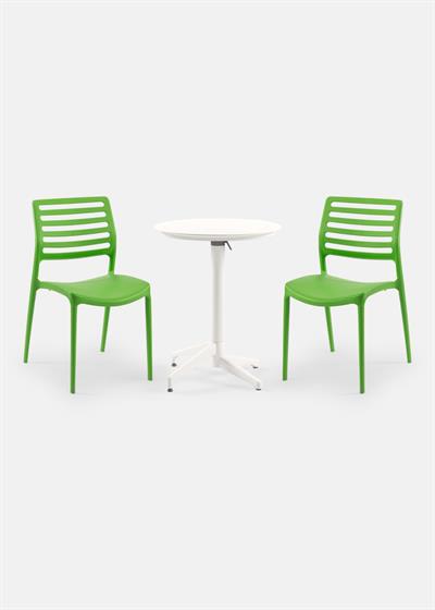 TİLİA BİSTRO SET MOON MASA KATLANIR Ø60 CM YUVARLAK - LOUİSE SANDALYE