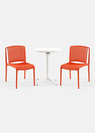 TİLİA BİSTRO SET MOON MASA KATLANIR Ø60 CM YUVARLAK - NES SANDALYE